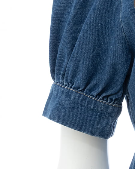 INGNI（イング） 合皮切替デニムミニワンピース ﾌﾞﾙｰ/ﾌﾞﾗｳﾝ