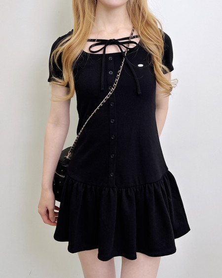 スウェットフリルミニワンピース