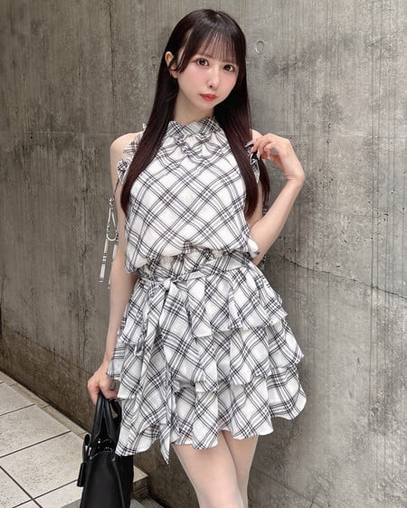 サッシュリボンアメスリミニワンピース