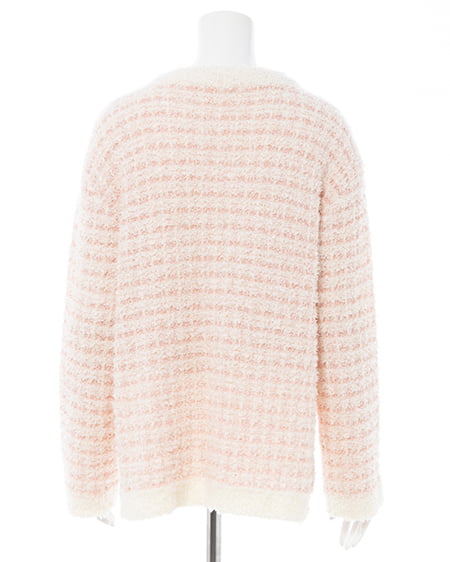 INGNI（イング） ラメツイードニットカーディガン ﾋﾟﾝｸ/ｵﾌﾎﾜｲﾄ