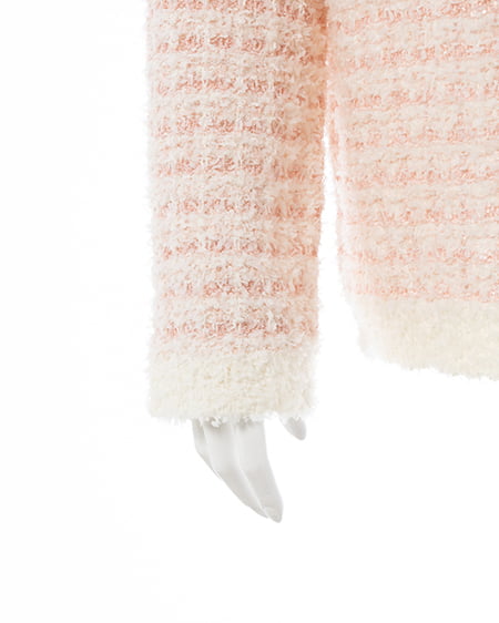 INGNI（イング） ラメツイードニットカーディガン ﾋﾟﾝｸ/ｵﾌﾎﾜｲﾄ