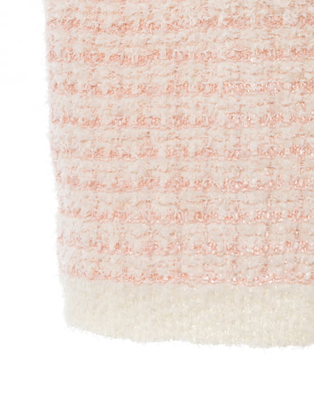 INGNI（イング） ラメツイードニットカーディガン ﾋﾟﾝｸ/ｵﾌﾎﾜｲﾄ