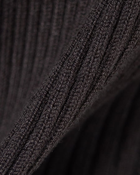 INGNI（イング） フリルレースドッキングリブニットカーディガン ｸﾛ