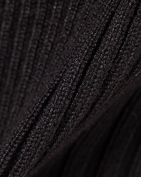 INGNI(イング) 襟付オフショルニットカーディガン クロ