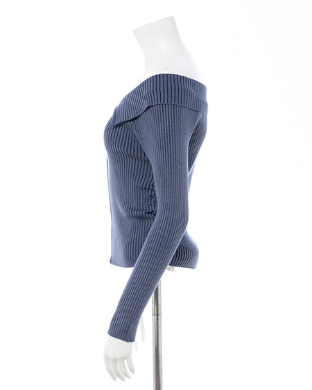 INGNI（イング） 襟付オフショルニットカーディガン ｺﾝ