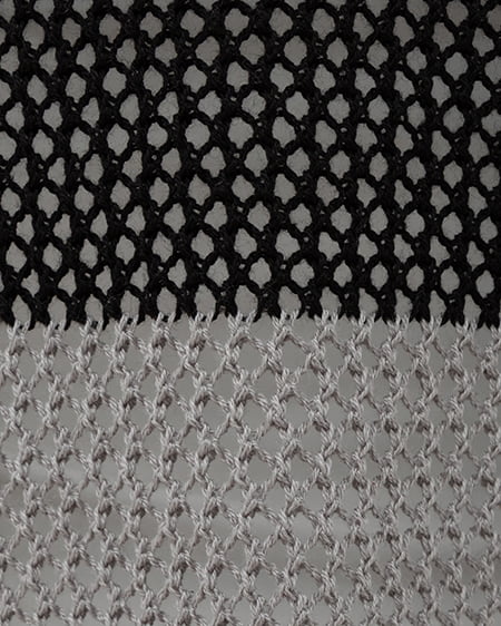 INGNI（イング） ボーダーメッシュニットパーカー ｸﾛ/ｸﾞﾚｰ