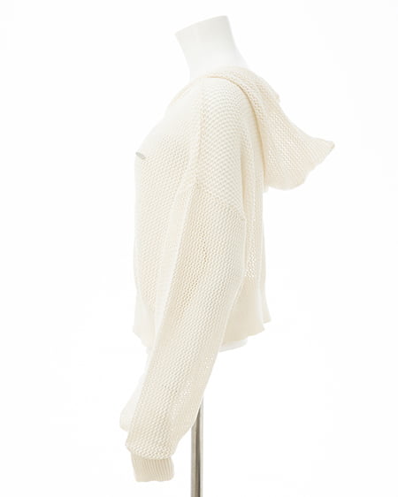 INGNI(イング) メッシュニットパーカー オフホワイト