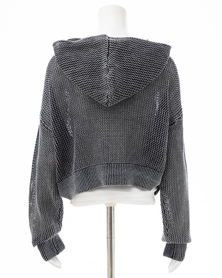 INGNI（イング） メッシュニットパーカー ｸﾛ