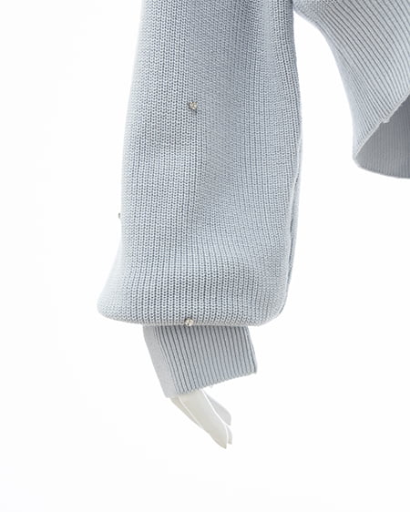 INGNI（イング） 肩リボン装飾付ニットカーディガン ｻｯｸｽ