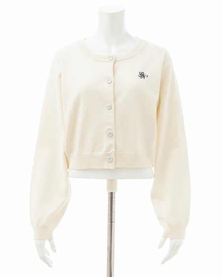 INGNI（イング） ビジューボタンニットカーディガン ｵﾌﾎﾜｲﾄ