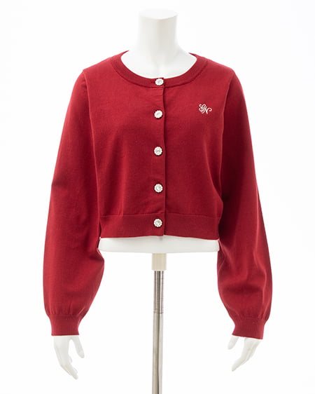 INGNI（イング） ビジューボタンニットカーディガン ｱｶ