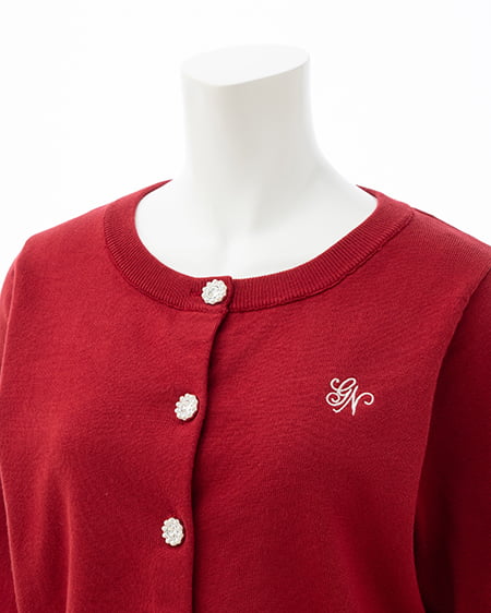 INGNI（イング） ビジューボタンニットカーディガン ｱｶ