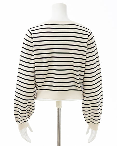 INGNI（イング） ビジューボタンニットカーディガン ｵﾌｸﾛ/ﾎﾞｰﾀﾞｰ