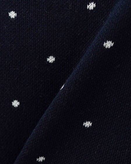 INGNI（イング） 襟付ドット柄半袖ニットカーディガン ｺﾝ/ｵﾌﾎﾜｲﾄ