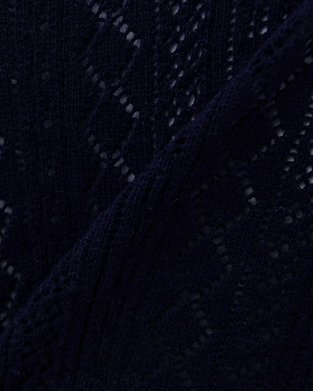 INGNI(イング) パターンメッシュリボンボタンニットカーディガン コン