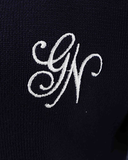 INGNI（イング） セーラーカラー配色ニットカーディガン ｺﾝ/ｵﾌﾎﾜｲﾄ