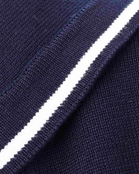 INGNI（イング） セーラーカラー配色ニットカーディガン ｺﾝ/ｵﾌﾎﾜｲﾄ