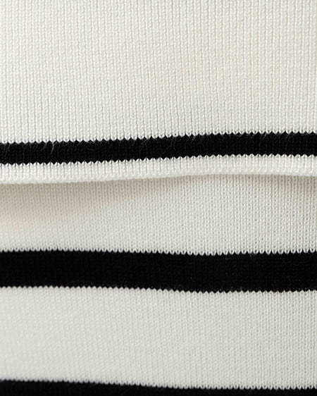 INGNI（イング） セーラーカラー配色ニットカーディガン ｵﾌｸﾛ/ﾎﾞｰﾀﾞｰ