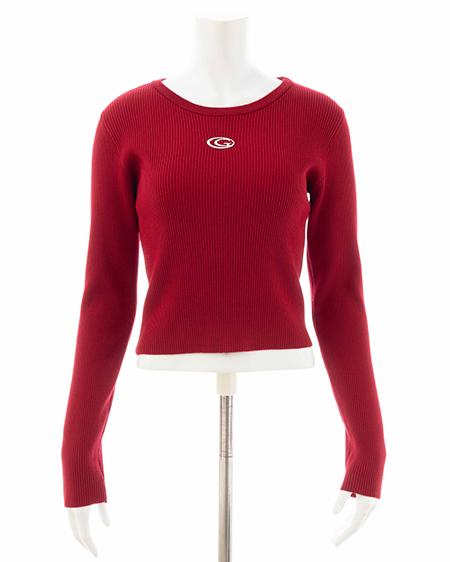 INGNI（イング） メタルプリントリブニット ｱｶ