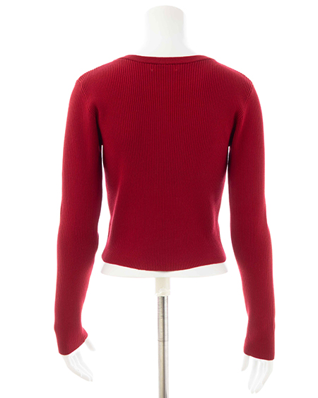 INGNI（イング） メタルプリントリブニット ｱｶ