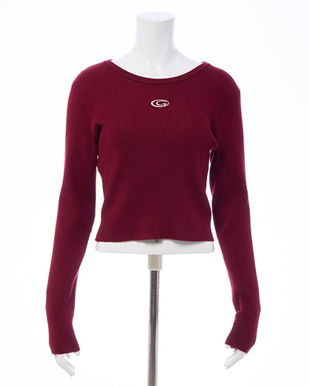 INGNI（イング） メタルプリントリブニット ﾎﾞﾙﾄﾞｰ