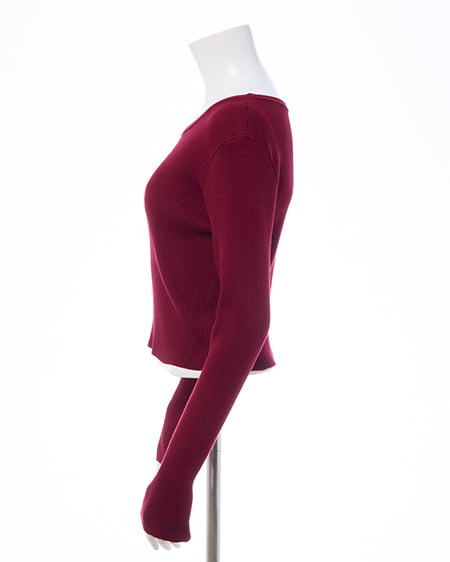 INGNI（イング） メタルプリントリブニット ﾎﾞﾙﾄﾞｰ