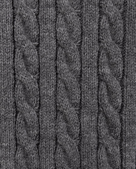 INGNI(イング) シャツレイヤード風ケーブルニット グレー/オフホワイト