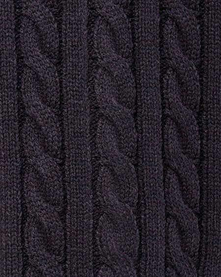 INGNI（イング） シャツレイヤード風ケーブルニット ｺﾝ/ﾌﾞﾙｰ