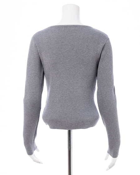 INGNI（イング） フロントレースドッキングニット ｸﾞﾚｰ/ｵﾌﾎﾜｲﾄ