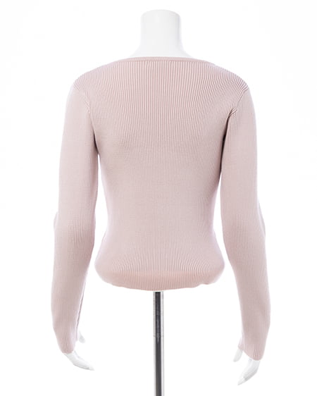 INGNI（イング） フロントレースドッキングニット ﾋﾟﾝｸ/ｵﾌﾎﾜｲﾄ