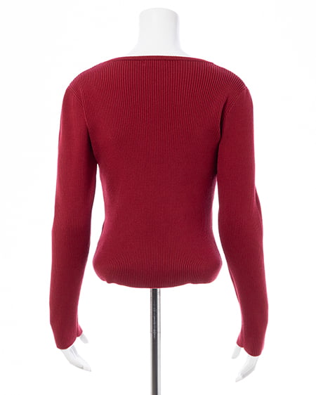 INGNI（イング） フロントレースドッキングニット ｱｶ/ｵﾌﾎﾜｲﾄ