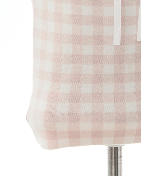 INGNI（イング） ボレロレイヤード風リボンギンガムチェックニット ｵﾌﾋﾟﾝｸ/ﾁｪｯｸ