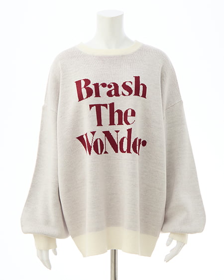 INGNI（イング） 3段ロゴニット ｵﾌﾎﾜｲﾄ/ﾎﾞﾙﾄﾞｰ