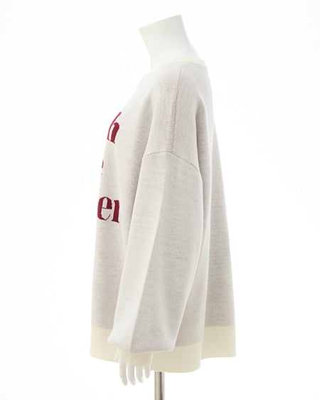 INGNI（イング） 3段ロゴニット ｵﾌﾎﾜｲﾄ/ﾎﾞﾙﾄﾞｰ