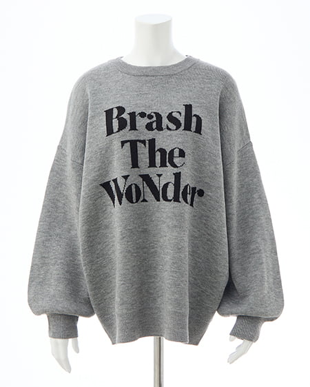 INGNI(イング) 3段ロゴニット グレー/クロ