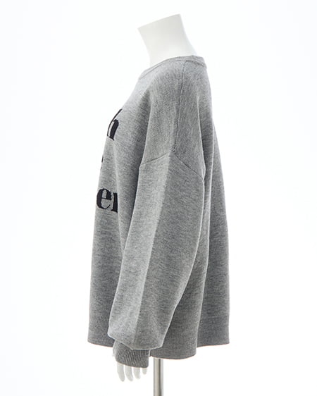 INGNI(イング) 3段ロゴニット グレー/クロ