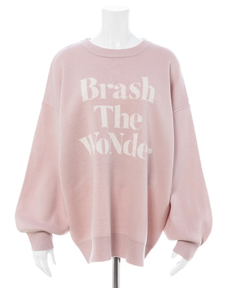 INGNI（イング） 3段ロゴニット ﾋﾟﾝｸ/ｵﾌﾎﾜｲﾄ