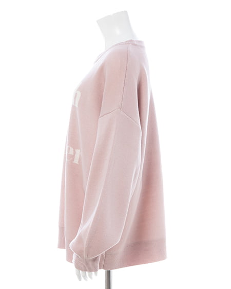 INGNI（イング） 3段ロゴニット ﾋﾟﾝｸ/ｵﾌﾎﾜｲﾄ