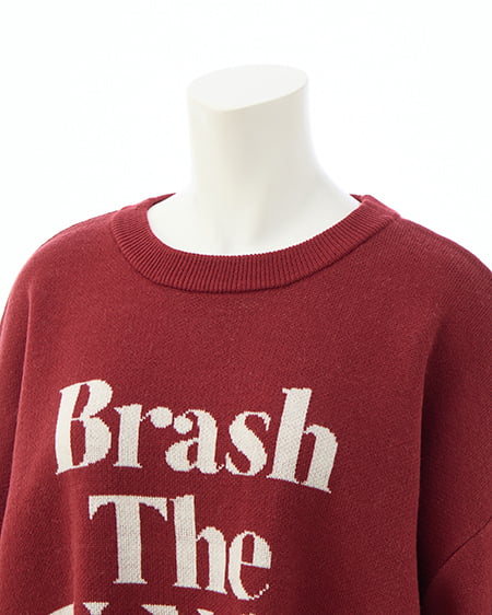 INGNI（イング） 3段ロゴニット ﾎﾞﾙﾄﾞｰ/ｵﾌﾎﾜｲﾄ