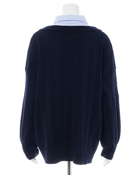 INGNI（イング） シャツドッキングVネックニット ｺﾝ