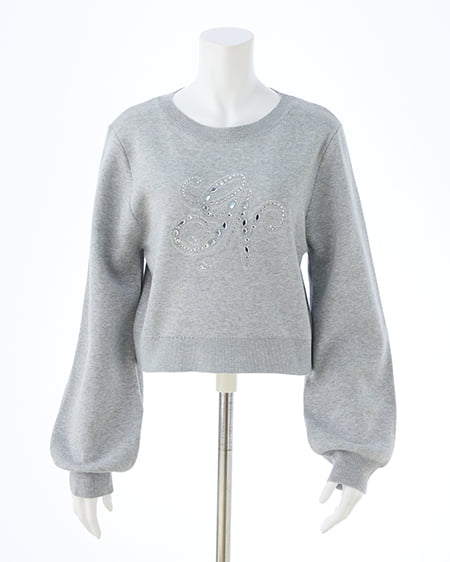 INGNI(イング) イニシャルビジューロゴニット グレー