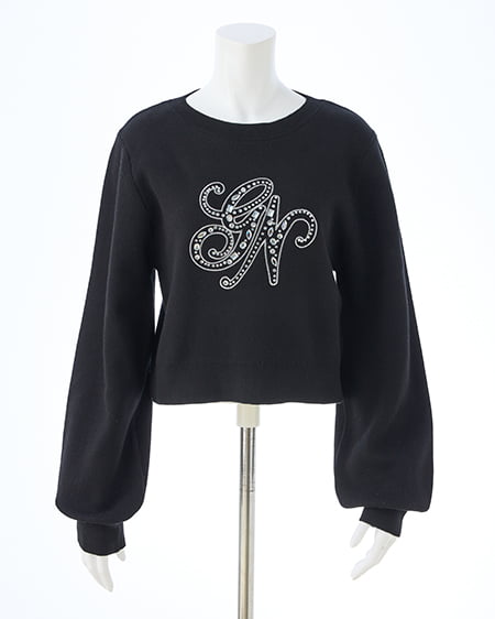 INGNI（イング） イニシャルビジューロゴニット ｸﾛ