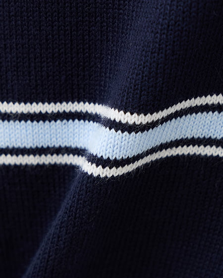 INGNI（イング） ショート丈ボーダーポロニット ｺﾝ