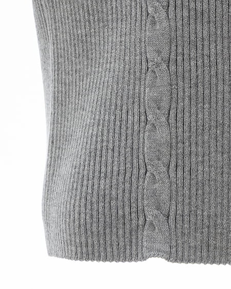 INGNI(イング) リボンオフショルフレアスリーブニット グレー/クロ