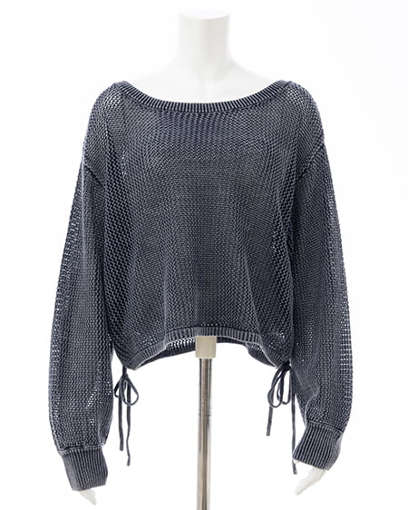 INGNI（イング） ウォッシュドロストメッシュニット ｺﾝ