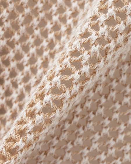 INGNI（イング） ウォッシュドロストメッシュニット ﾍﾞｰｼﾞｭ