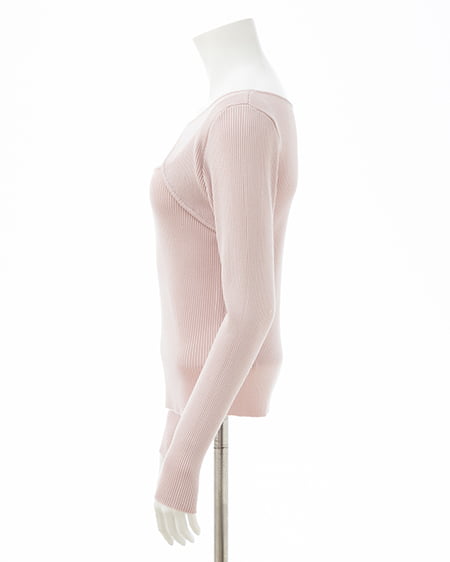 INGNI（イング） ビット付デコルテオープンリブニット ﾋﾟﾝｸ