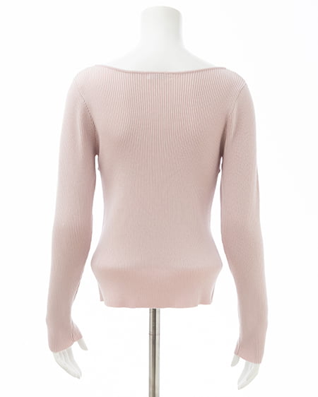 INGNI（イング） ビット付デコルテオープンリブニット ﾋﾟﾝｸ