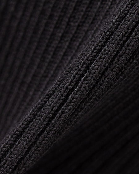 INGNI(イング) ワンショルビジュー付肩リボンニット クロ