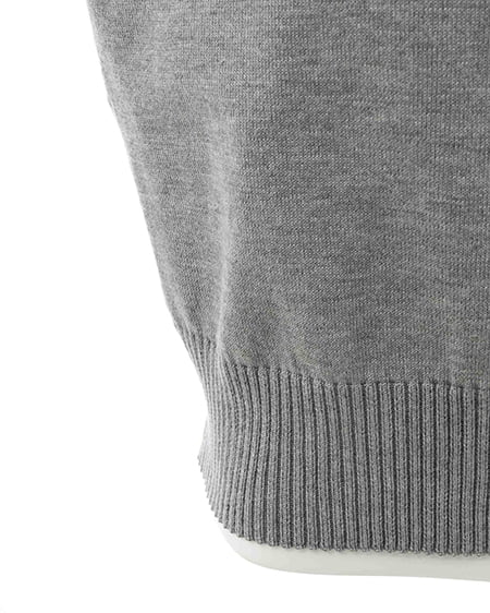 INGNI（イング） Wカラー配色半袖ポロニット ｸﾞﾚｰ/ﾌﾞﾙｰｽﾄﾗｲﾌﾟ